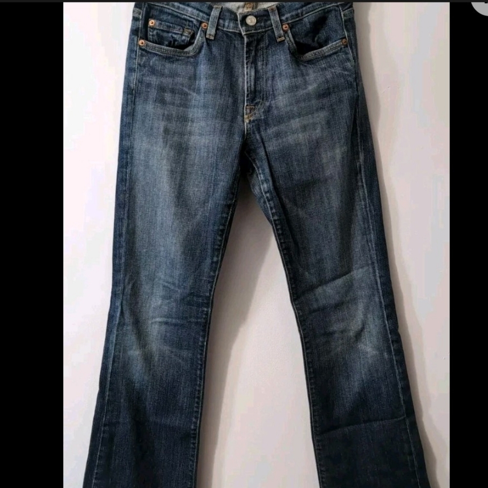 7 For All Mankind Women's Boot Cut Jeans - Dark Blue